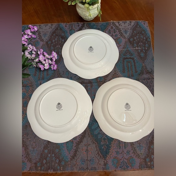 Three Royal Worcester of England Decorative 22K Bird Fine Bone China Plates - Picture 12 of 13